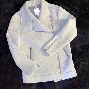 Leith Nordstrom’s jersey neoprene like moto jacket